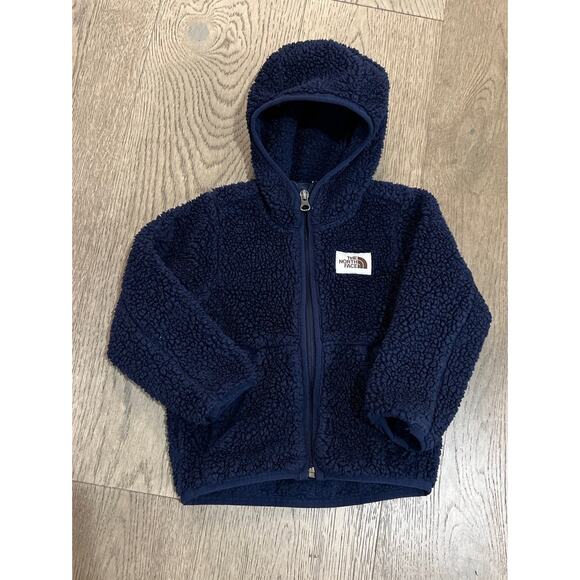 North Face Campshire Navy Blue Fleece Jacket Hoodie Toddler 3T